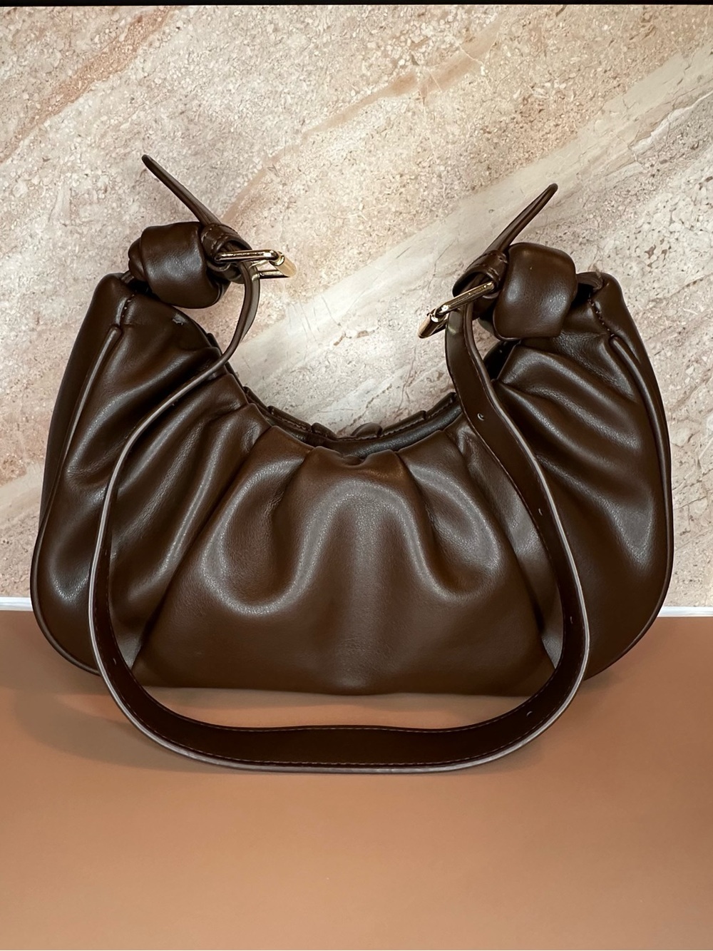 8 Other Reasons “Daphne” Shoulder Bag Chocolate Brown - Picture 2 of 4